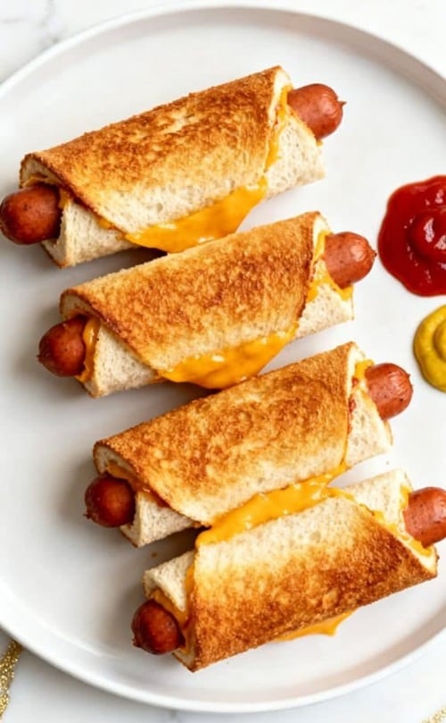 Roti Tawar Gulung Sosis Mayonnaise