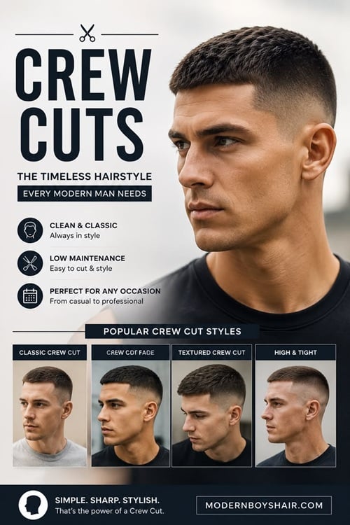 Potongan Rambut Pria Crew Cut