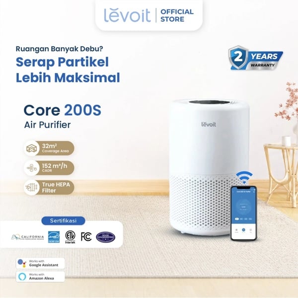 Levoit Air Purifier Core 200S Smart Wifi