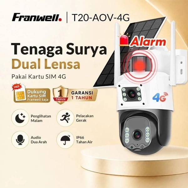 CCTV Outdoor Franwell G5A 4G Dual Lens