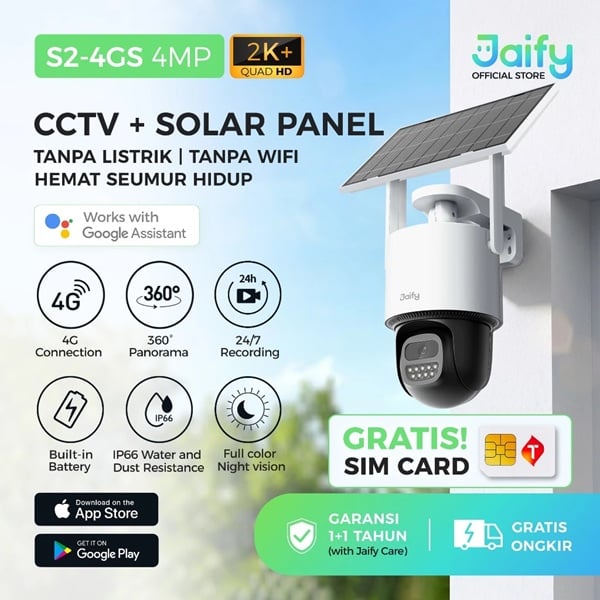 Jaify S2-4GS 2K+ Outdoor 4G PT Camera